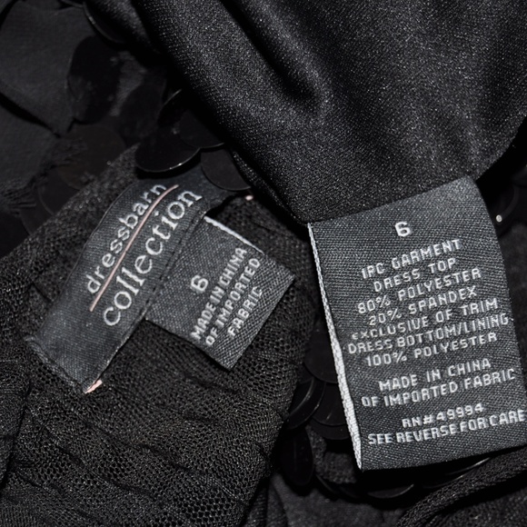 COLLECTION Sequin Little Black Cocktail Dress LBD - Picture 6 of 6